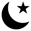 Star and crescent, symbol of the religion of Islam
